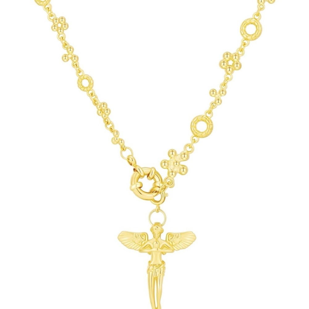 Chunky Gold Cross Necklaces For Womens Big‎ Cross Pendant Statement Long Chain